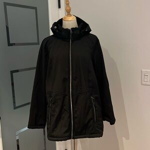 ZeroXposur Women's Black Plush-Lined Soft Shell Jacket | Size 1X